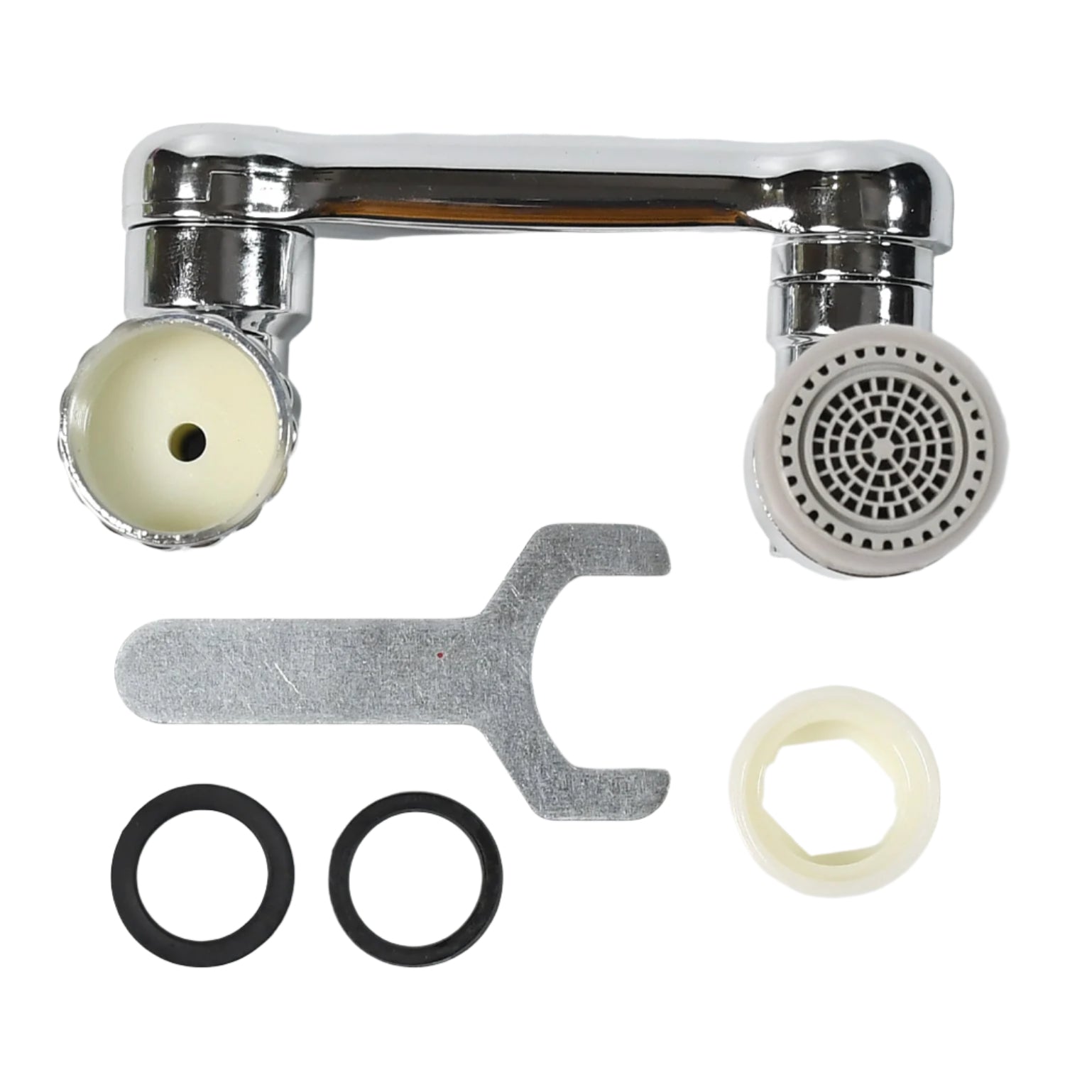 Splash Faucet Filter – 180° Rotating Sprayer, Double O-Ring, Movable Water-Saving Sink Aerator Extender (Loose) Splash Faucet Filter – 180° Rotating Sprayer, Double O-Ring, Movable Water-Saving Sink Aerator Extender (Loose)